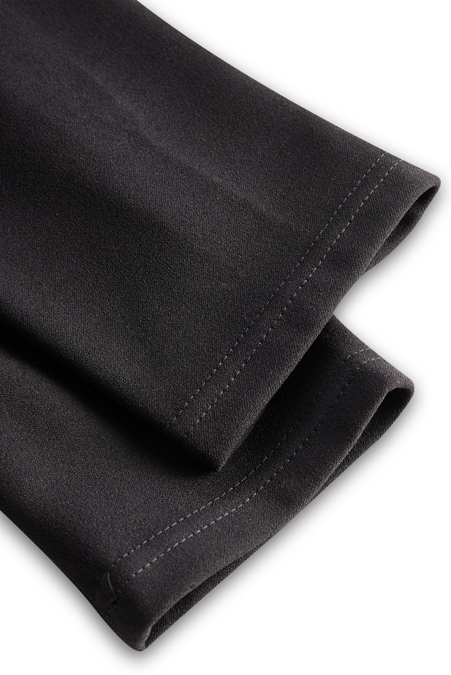Women's Belted Black Pencil Midi Dress